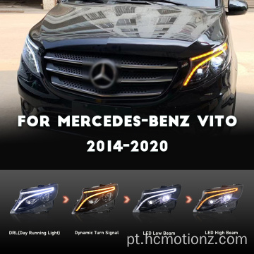 Hcmotionz Mercedes Vito 2014-2020 Luzes frontais da classe V